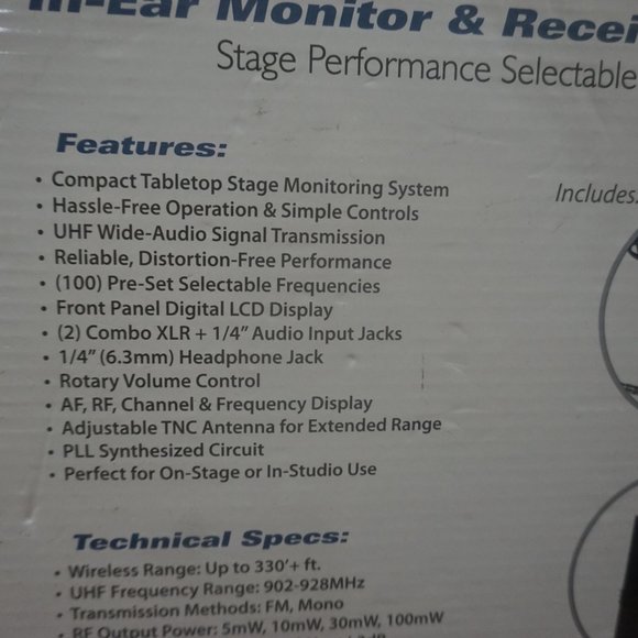 PYLE POWMN49 In ear and receiver system - Picture 4 of 7